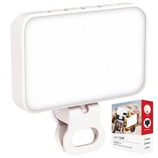 대한 휴대용 촬영 셀카 지속광 LED 휴대폰 조명 클립형, 라이트클립 LC-60, 1개, 화이트