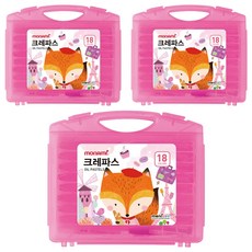 모니주 가방 크레파스 핑크, 18색, 3개