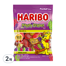 하리보 해피그레이프 젤리, 100g, 2개