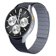 CALYX Galaxy Watch 相容矽膠磁吸錶帶, 炭黑色, 1個