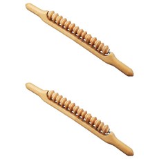 룻츠 마사지 나무 스틱 소, 2개, 우드 네츄럴
