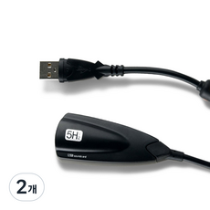 컴스 USB 오디오 7.1 3.5 ST 컨버터, ITB106, 혼합색상, 2개