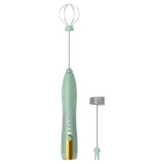 SUNORO 無線電動打奶泡器 附奶泡攪拌頭 + 烘琣攪拌頭, J-16, 綠色