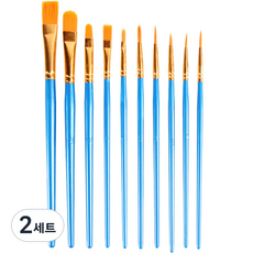 Dasababa塑膠手柄刷子 藍色 10種組, 2組