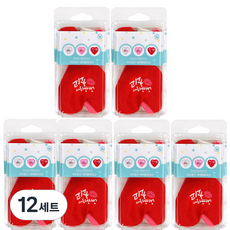 스마트케이스 내꺼중에최고 하트 풍선 4p, 화이트, 핑크, 레드, 12세트