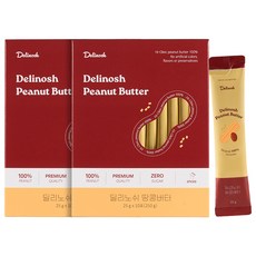 딜리노쉬 짜먹는 땅콩버터 스틱포, 2개, 250g