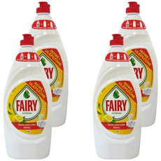 Fairy 濃縮洗碗精 檸檬, 4瓶, 900ml