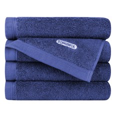 Songwol 松月 Comfort Ground 飯店毛巾 200g 40支 精梳棉, 4個, 藍色