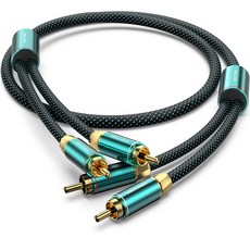 VEnTIOn 威迅 2 RCA 公對公 音訊鍍銀芯線, 綠色, BCUGJ-5m
