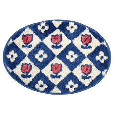 Dailylike My Buddy橢圓形腳踏墊, 01 復古花朵