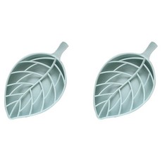 제이케이상점 물받이나뭇잎 비누케이스, 블루, 2개