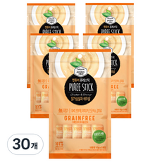 캣퓨어 고양이 퓨레스틱 간식 파우치, 혼합맛(닭가슴살/새우), 50g, 30개