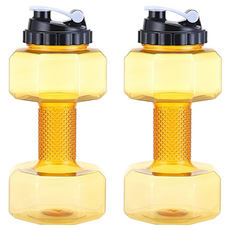 soonZAM 重量可調水啞鈴 水啞鈴 2200ml 黃色, 2個