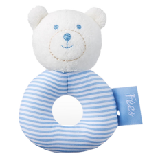 Fees BEBE 熊熊手搖鈴, 甜甜圈, 1個, 甜甜圈 藍色 + 白色