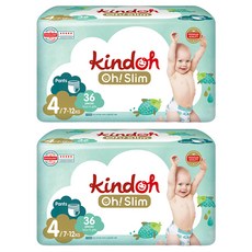 kindoh Oh! Slim優質超薄褲型尿布, 第4階段, 72片
