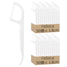 FaSoLa 淨齒雙線牙線棒, 2套, 50個裝, 1.8cm