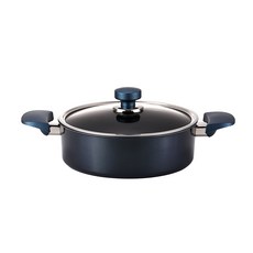 해피콜 클래식 다이아몬드 전골냄비 + 뚜껑, 24cm, 블루, 1개