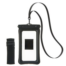 Tamsaa 防水等級IPX8 4重鎖定 智慧型手機 高級TPU防水袋 + 頸掛繩 + 臂帶, 1套, 黑色