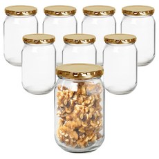 Gyeong Seong Living Tech 圓形玻璃瓶, 330ml, 8個