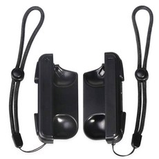 DOBE SWITCH Joy-Con 迷你充電手柄 含2個充電器、2條充電線、2條腕帶, LOTUS SWITCH Joy-Con 遙控手把/小手柄充電器 副廠, 黑色, 1組