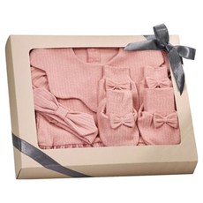 酷咕鴨 plus竹纖羅紋紗裙包屁衣禮盒, 竹纖親膚透氣, 新生兒禮盒推薦, 0~24個月, 自然粉