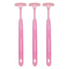 KAI 貝印 舌苔清潔刷 粉色, 3支, 12g