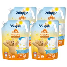 Snuggle 熊寶貝 室內晾乾衣物柔軟精 Huggable Sunshine 補充包, 4個, 2.6L