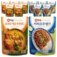 백설 카파오무쌉덮밥소스 150g 6p + 코코넛게살푸팟퐁커리 170g 6p, 1세트