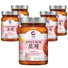 청정원 토마토와생크림 로제 스파게티소스, 300g, 5개