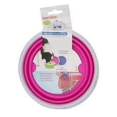 Petmate Bamboo 矽膠旅行碗 - 可折疊便攜式碗, 1個