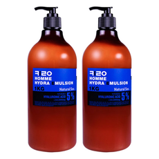 KIROCOS Natural Soo男士保濕乳液, 1kg, 2個