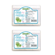 DOOBY 大眼蛙 嬰幼兒細軸安全棉花棒, 88支, 2盒