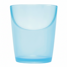 OKABE YOSHOKKI 岡部洋食器 斜口杯 耐熱80℃ 日本生產 容量70cc 材質軟質PP, 藍色, 1個