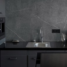 태광인테리어필름 에어프리 생활방수 접착식 마블대리석시트지 방염필름, 마블다크블랙FLGS134, 폭 123cm x 길이 2.5m