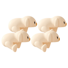 vanibaby 矽膠小狗自黏防撞角4入組 款式隨機, 白色, 1組