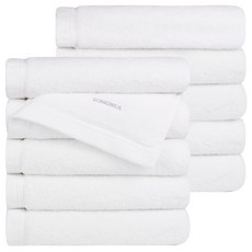 Songwol 松月 Comfort Ground 飯店毛巾 200g 40支精梳棉, 10個, 白色