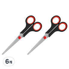 Alpha Commers辦公用文具剪刀 大型, 6個, 黑色