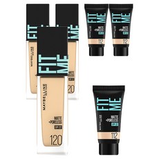 메이블린 핏미 파운데이션 레노 30ml + 미니파운데이션 5ml 세트, 120 클래식 아이보리(파운데이션), 112 내추럴 아이보리(미니파운데이션), 3개