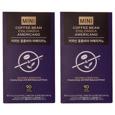 The Coffee Bean 哥倫比亞即溶美式咖啡隨身包, 0.9g, 90條, 2盒