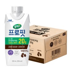 Selex 無糖分離乳清蛋白飲 美式咖啡風味, 330ml, 12瓶