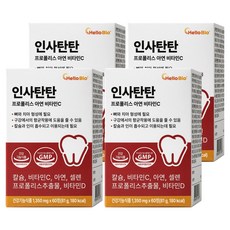 헬로바이오 인사탄탄 프로폴리스 아연 비타민C, 4개, 60정