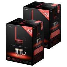 루카스나인 시그니처 마일드 아메리카노 원두커피스틱 미니, 1.15g, 130개입, 2개