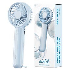 누아트 에어릿 88g 초경량 미니 휴대용 선풍기 3in1 무선 손선풍기, 스카이블루