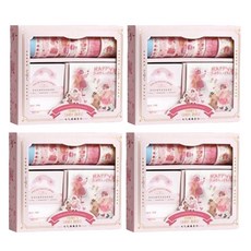 德德小品集 元氣滿滿手帳素材禮盒 - 芬妮的糖果屋, 膠帶10卷, 便簽10x10 100張, 貼紙10張, 4盒