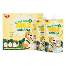 슈퍼포우 강아지 고양이 우유 바나나 듬뿍 펫밀크, 바나나맛, 150ml, 8개