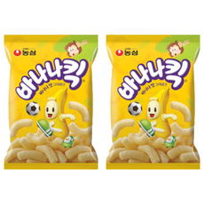 농심 바나나킥 스낵, 75g, 2개