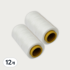 가죽공예 왁스실 초사용 1mm x 220m, 화이트, 12개