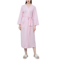 Woni's 情侶鬆餅格紋浴袍 XL, 1個, 粉紅色