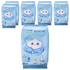 OMA&Baby 拭拭樂 濕拭衛生紙 乾淨/衛生/抗菌/可沖馬桶, 20張, 6包