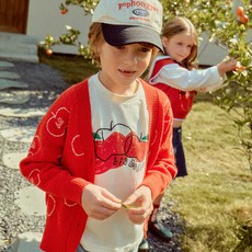 LIEBELLO 兒童滾邊針織開襟衫